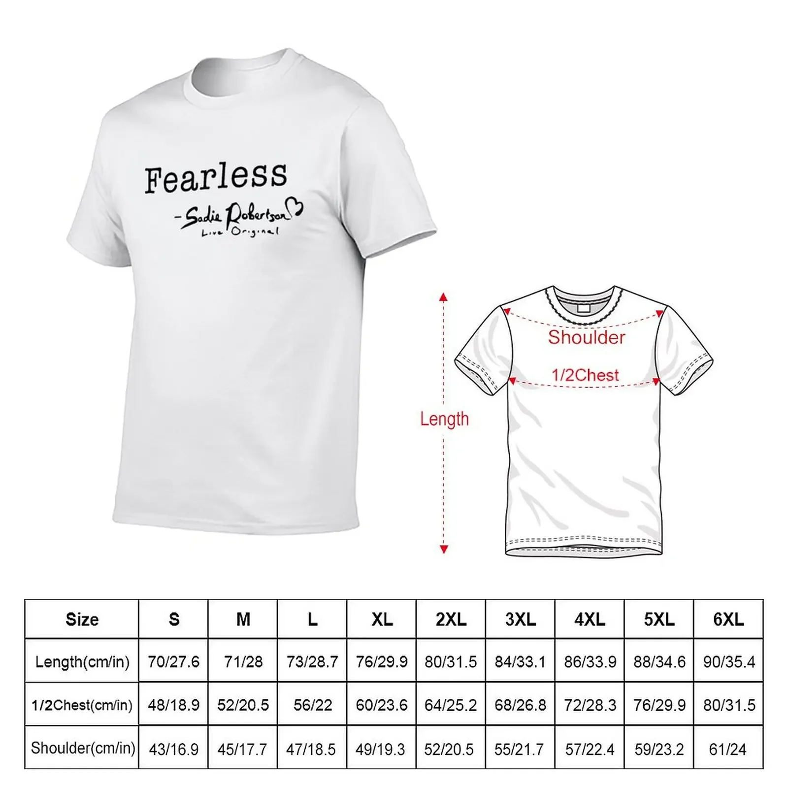 Sadie Robertson's Fearless T-Shirt cheap stuff vintage clothes mens t shirts