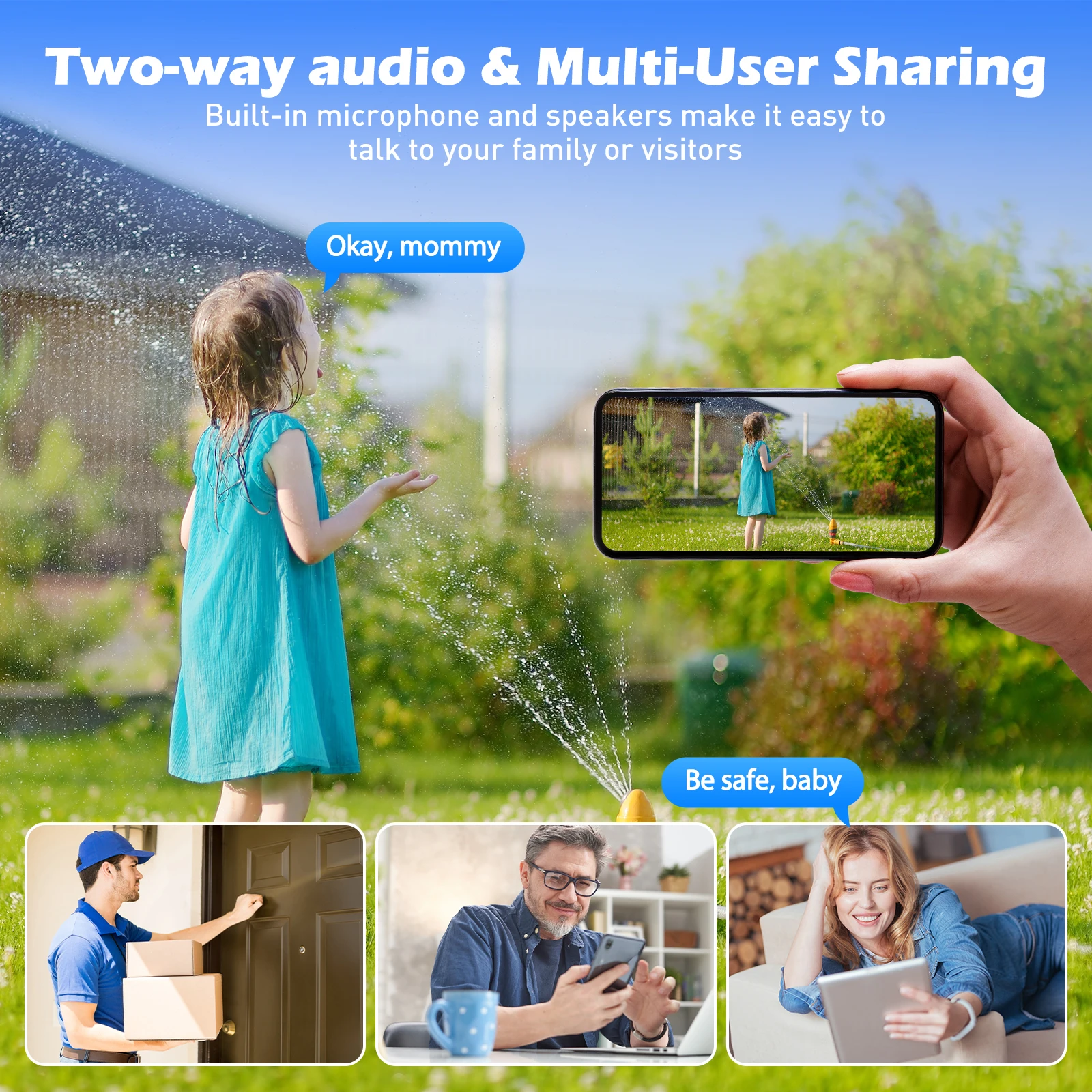 Camcamp WiFi PTZ IP Camera Outdoor 10x Hybrid Zoom 3MP 4mm + 8mm Lens Full Color Night Human Detect Alarm Security Protection