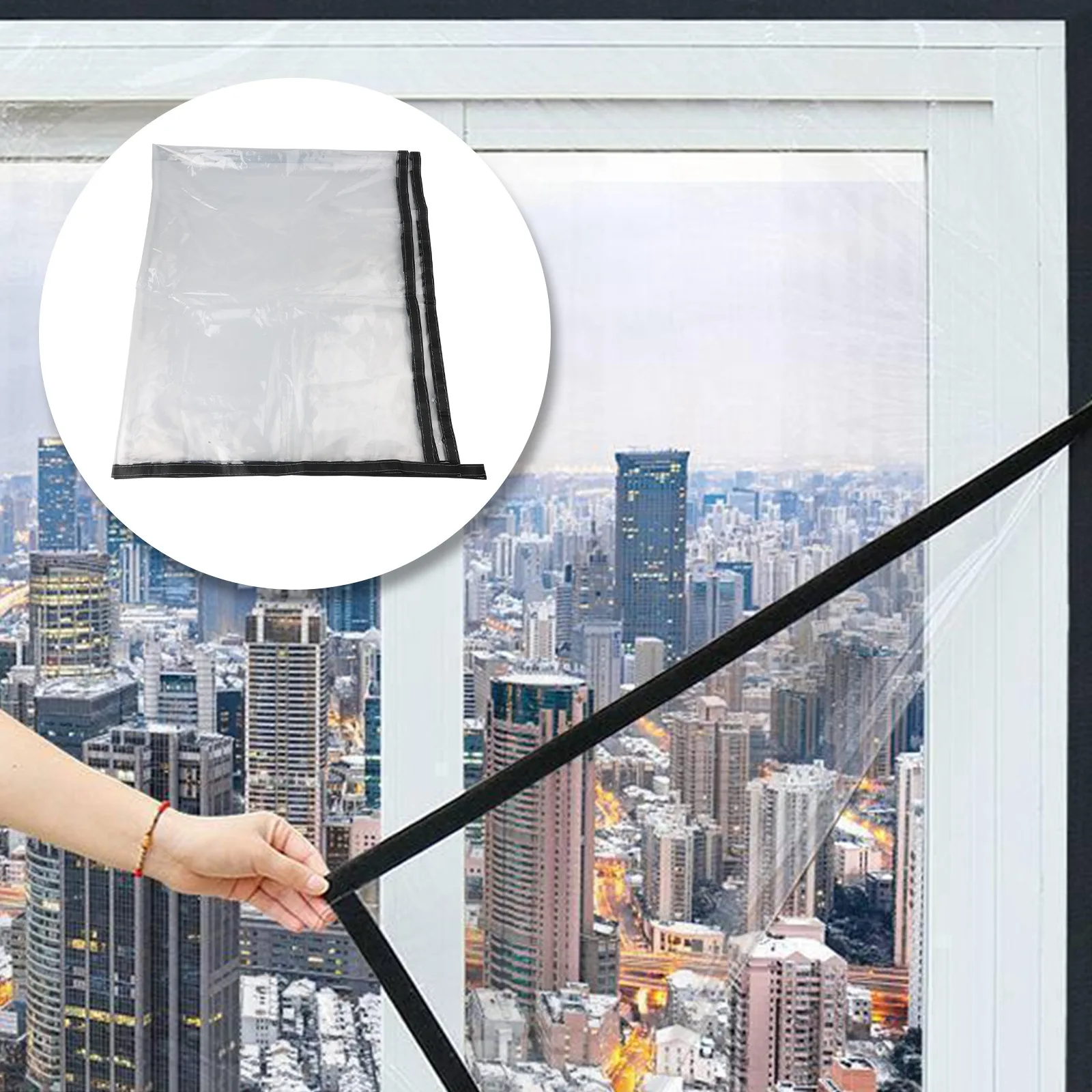 يسم التصميم النظيف للصيانة السريعة لحامي النافذة الشفاف هذا أثناء الشهر البارد