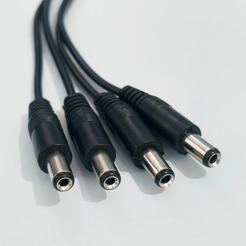 2 Stück DC5,5*2,1/2,5 mm 1 Buchse auf 2 Stecker Stromverteilerkabel Überwachungskamera-Verlängerungskabel für Netzwerkgeräte, 30 cm Länge – Detail 5
