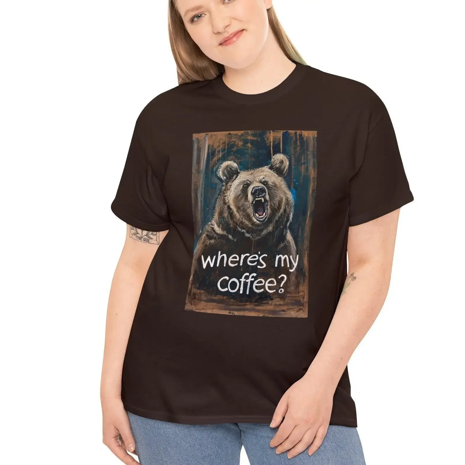 Coffeeholiic Grizzly T Shirt Funny Where s My Coffee Bear Humorous Perfect for Lovers