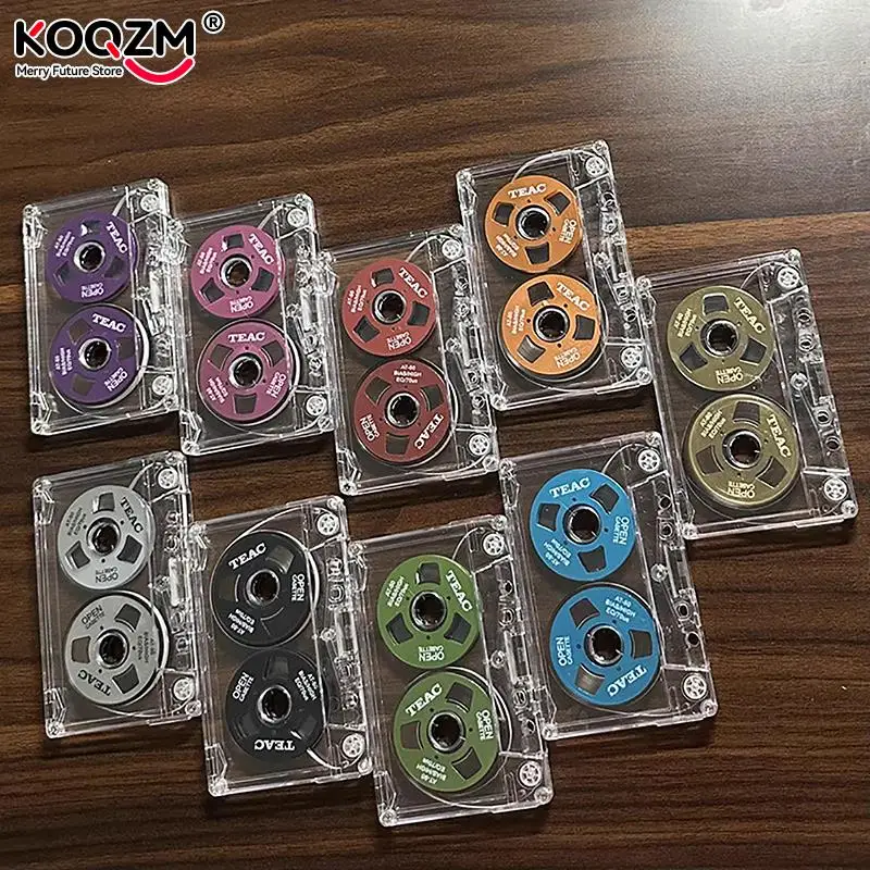 

1pc Double-sided Color Housing Empty Tape Metal Mini Market Can Record 55 Minutes Empty Tape Blank Cassette Tape