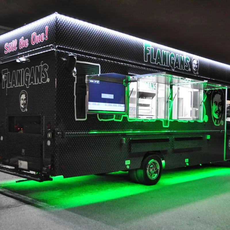 قافلة الوجبات السريعة، حاوية شحن المطبخ المتنقلة، كشك الطعام مع نظام طهي كامل للاستخدام التجاري #4