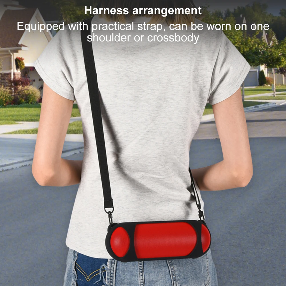 Travel Beschermende Draagtas Siliconen Met Schouderriem Beschermer Cover Huid Beschermende Huid Mouw Voor Beats Pil Speaker