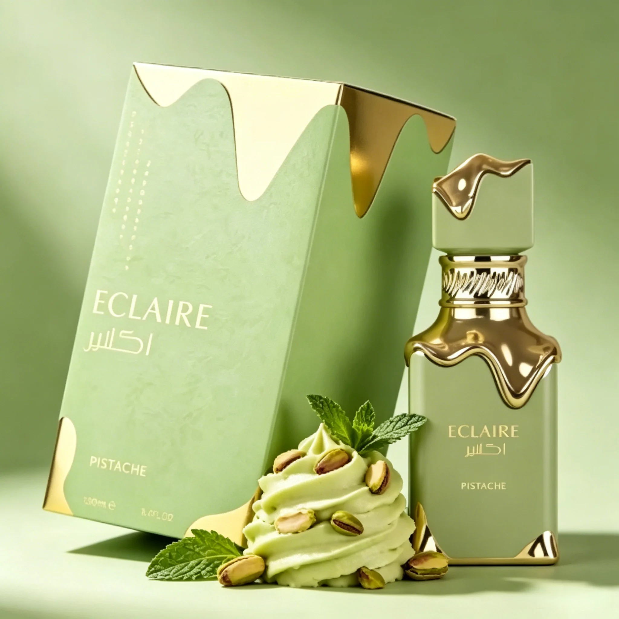 Perfume de Pistacho y Vainilla de 100 ml, Aroma Cremoso a Leche de Coco y Almizcle, Dulce y Gourmand, Eau de Parfum de Larga Duración, Fragancia Unisex con Aroma a Postre