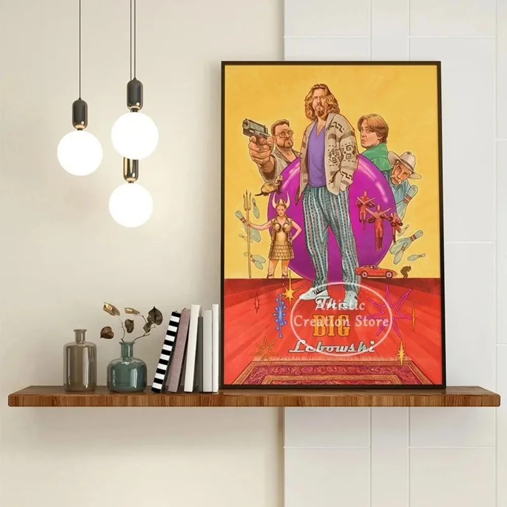 ملصق The Big Lebowski الفيلم الكلاسيكي قماش العائلة الحديثة حانة القهوة جدار السينما غرفة المعيشة الديكور