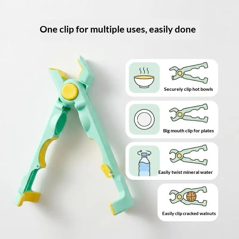 4-in-1 Anti-Scratch Bowl Plate Clips Heat Resistant Anti-Hot Kitchen Gripper for Microwave Oven Use