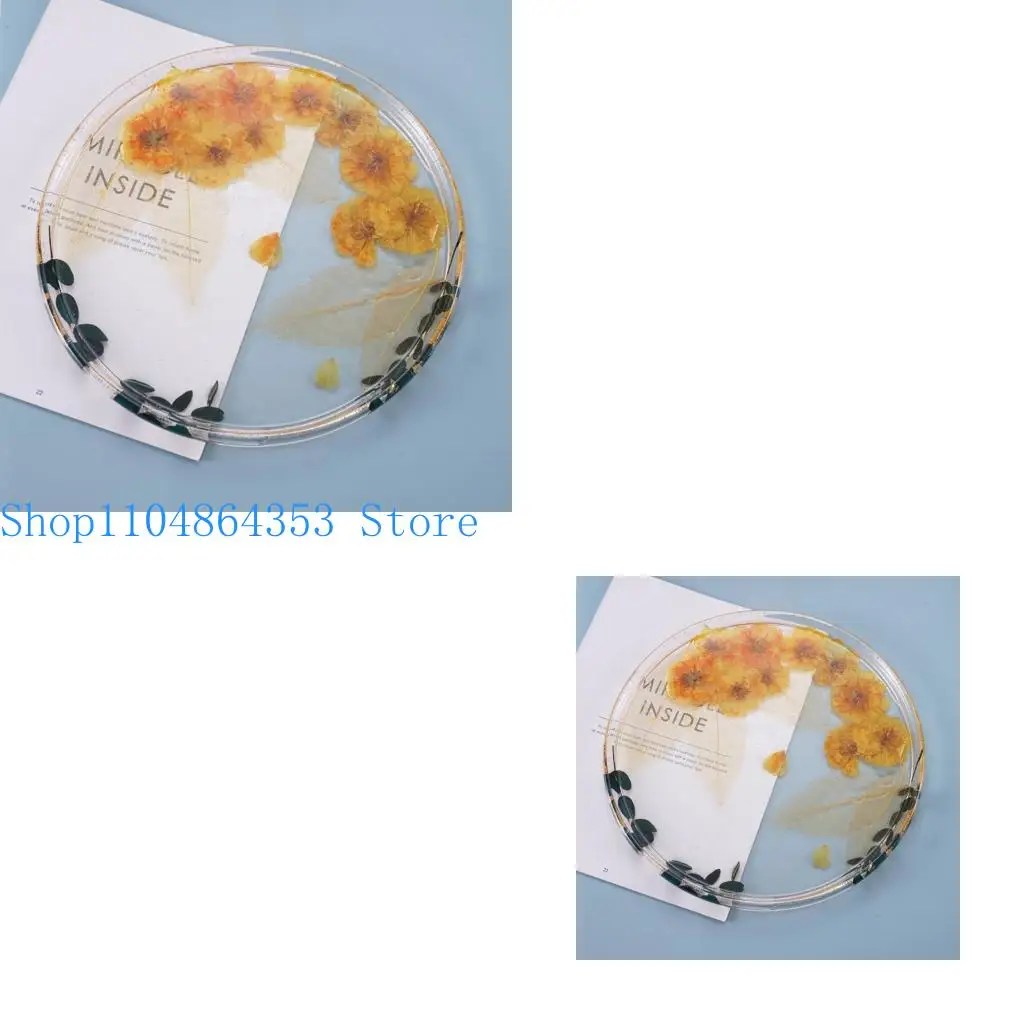 

652F DIY Crafts Soap Wax Plaster Resin Casting Mold DIY Decorations Tray Mould Handicrafts Serving Plate Board Resin Mold