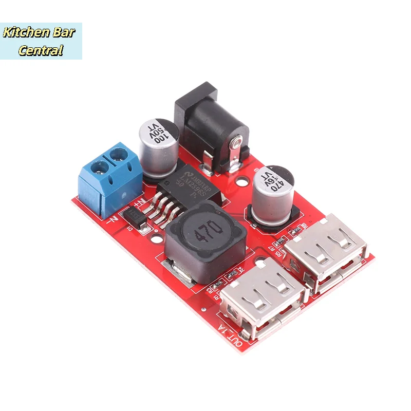 【DC 9V12V24V36V To 5V 3A Double USB Charge DC-DC Step-down Converter Car Charging Solar Voltage Regulated Power Module】