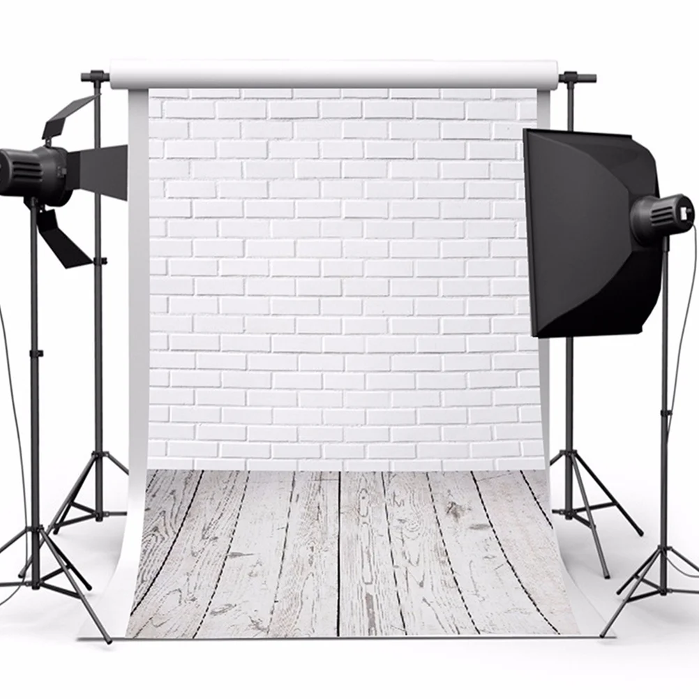 

1Pcs White Brick Wall Pattern Background Cloth Photo Backdrop Chic Fashionable Decor Background Cloth Photography Studios Movie
