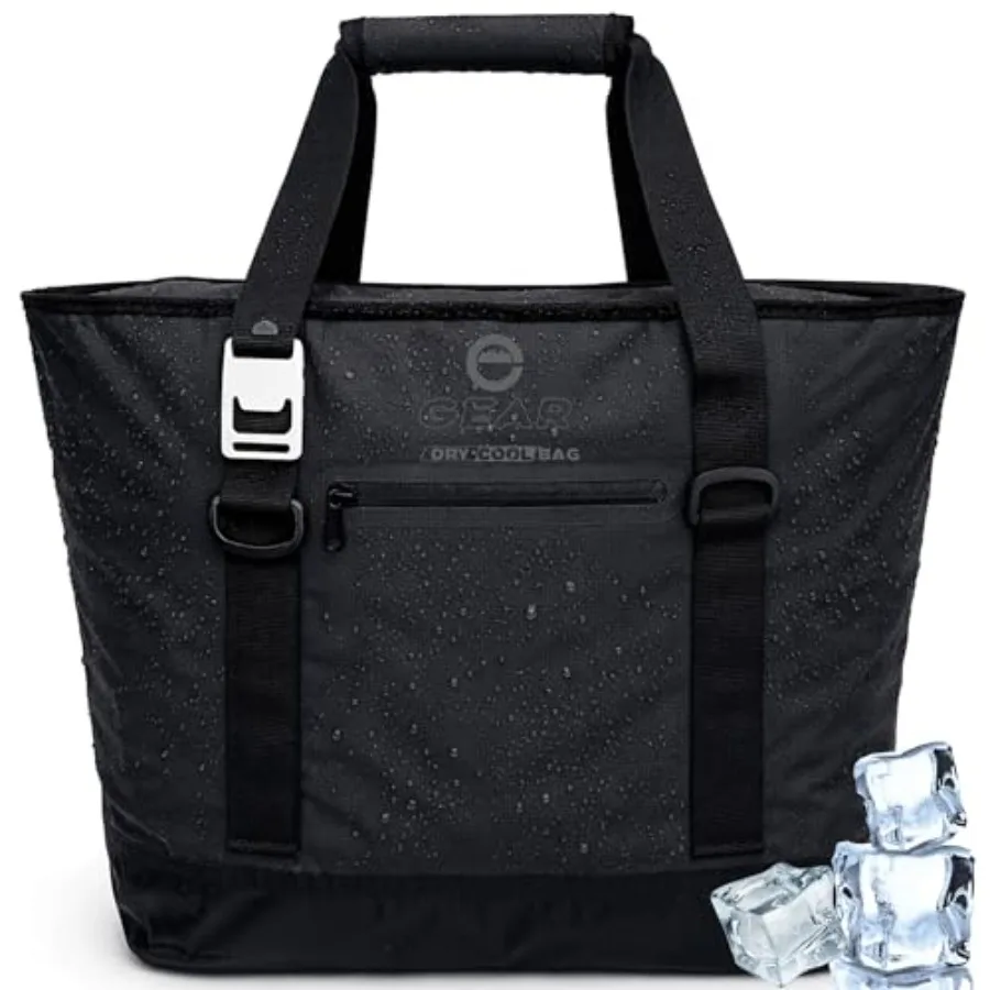 

Soft Sided Cooler Tote Bag Waterproof Leakproof Insulated Dry Bag Cooler with Zipper Top, Collapsible Beach, Pool, Boat, Grocer