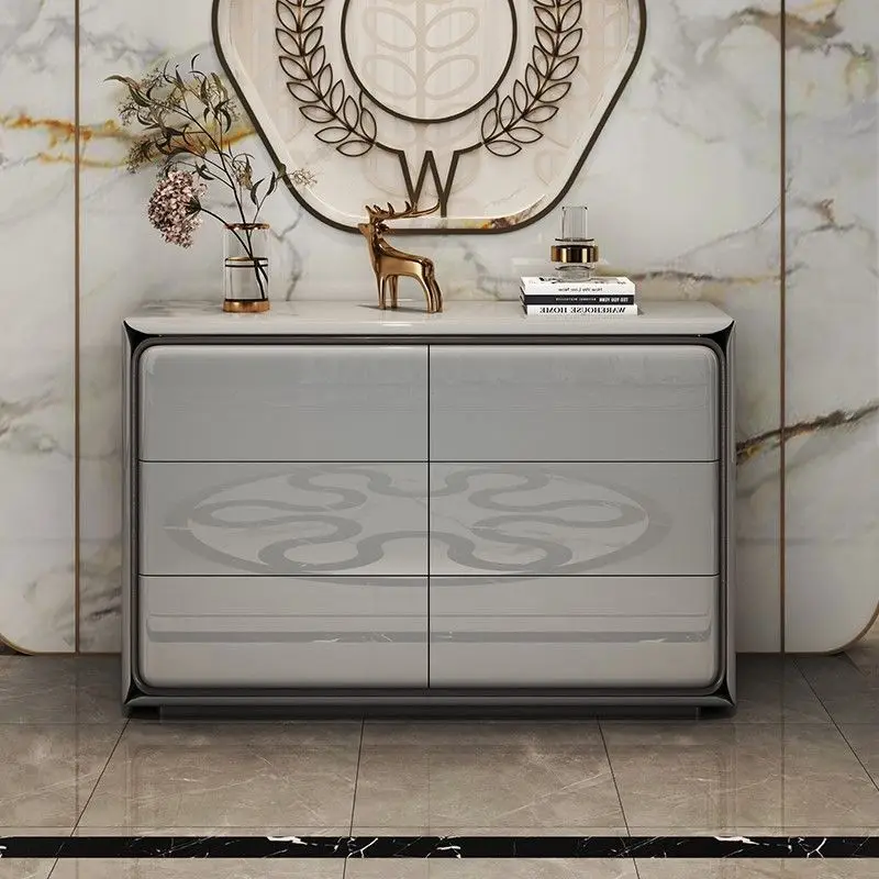 من أدراج خزانة ذات أدراج فاخرة وخفيفة وحديثة لغرفة النوم وخزانة تخزين بجانب السرير وخزانة ديكور لتخزين غرفة المعيشة