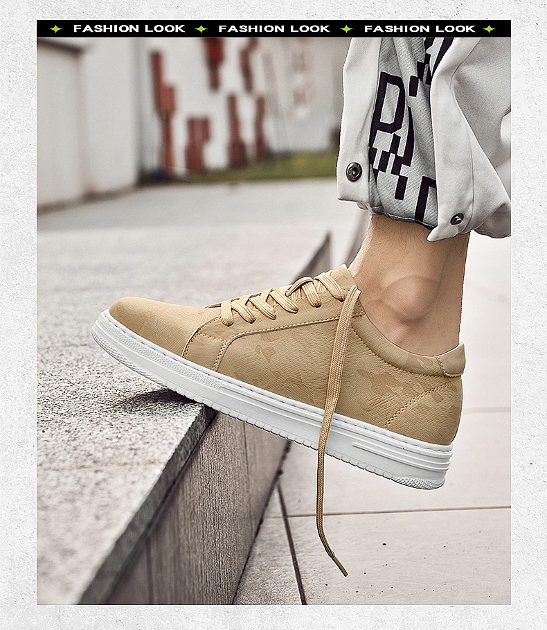 Breathable Outdoor Elevator Sneakers Men Shoes PU Leather Height Increasing Casual Shoes Walking Footwear Men Lift Sports Shoes