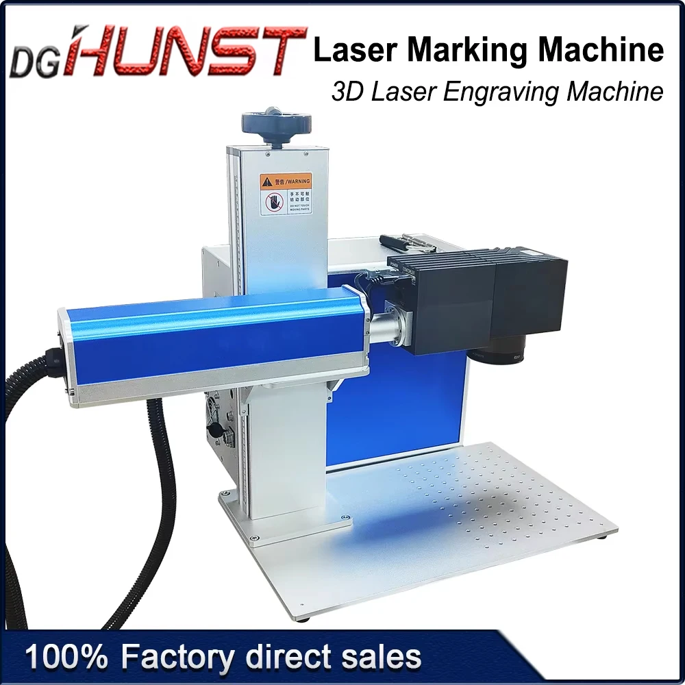DGHUNST 3D Fiber Optic Engraving Machine JPT MOPA M7 60W-100W Laser for Marking Curved Surfaces, Reliefs and Uneven Products.