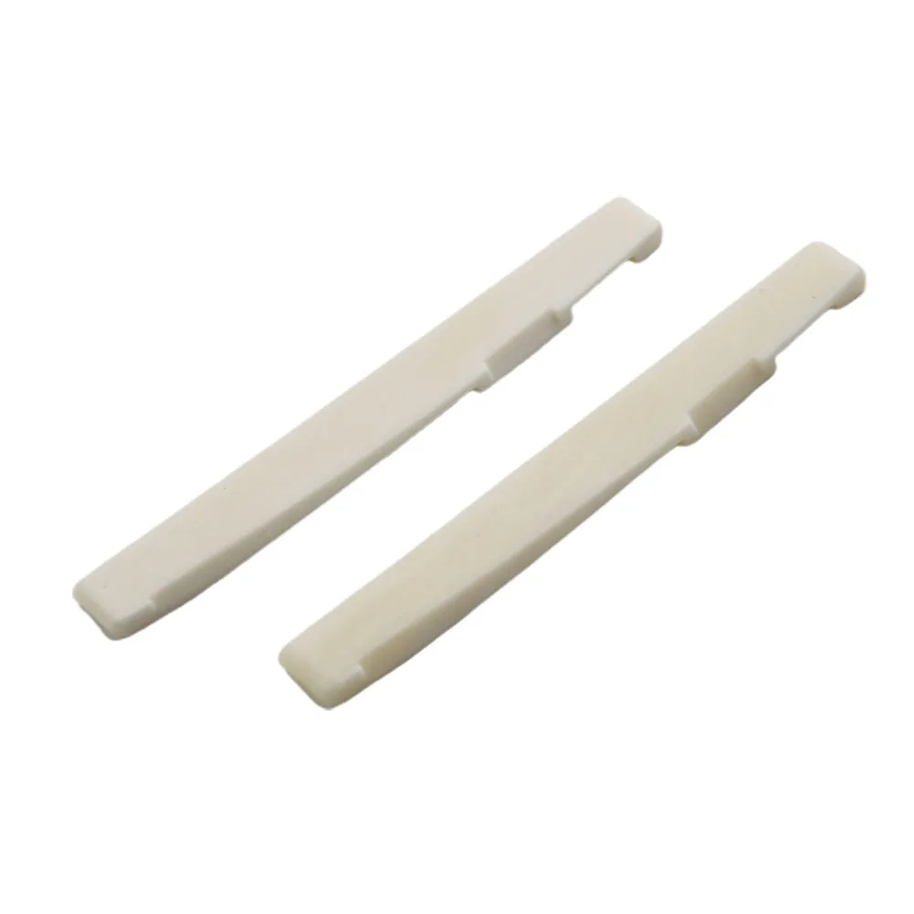 2 Sets 4 Pcs 6 String Acoustic Guitar Bone Bridge Saddle 72mm And Nut 43mm Cow Bone Nut Top Folk Pillow Folk Bottom Pillow