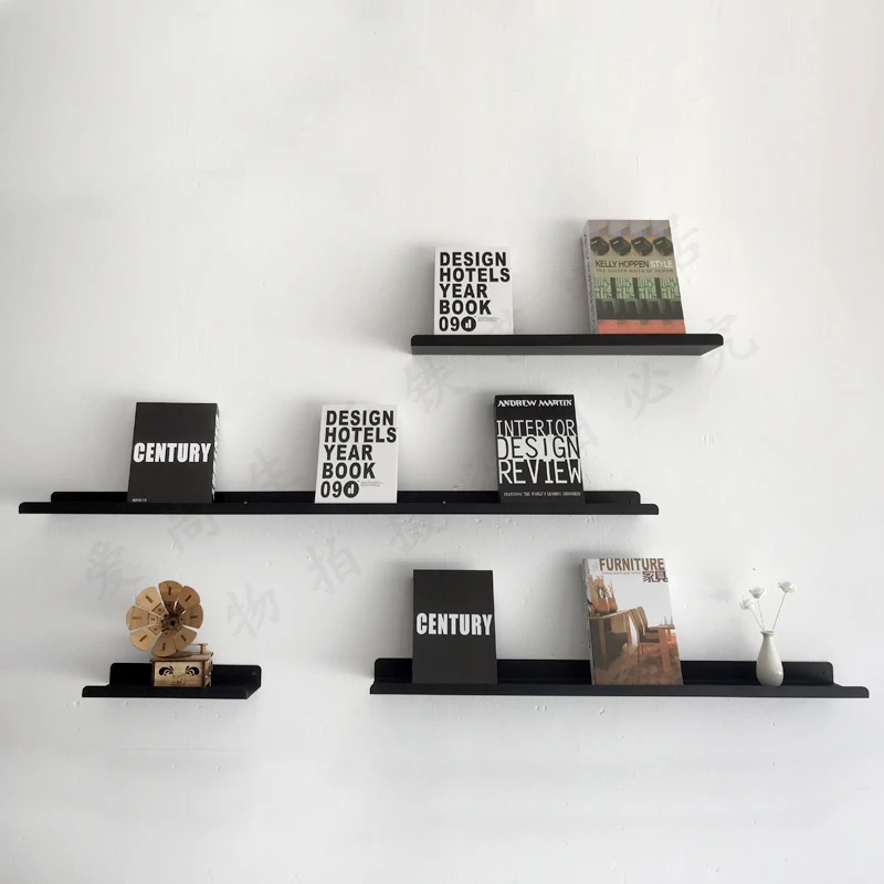 

Wall Shelf‌ Iron Floating Shelves for Living Room with Anti-Rust Powder Coating Minimalist Display Rack Home Decor