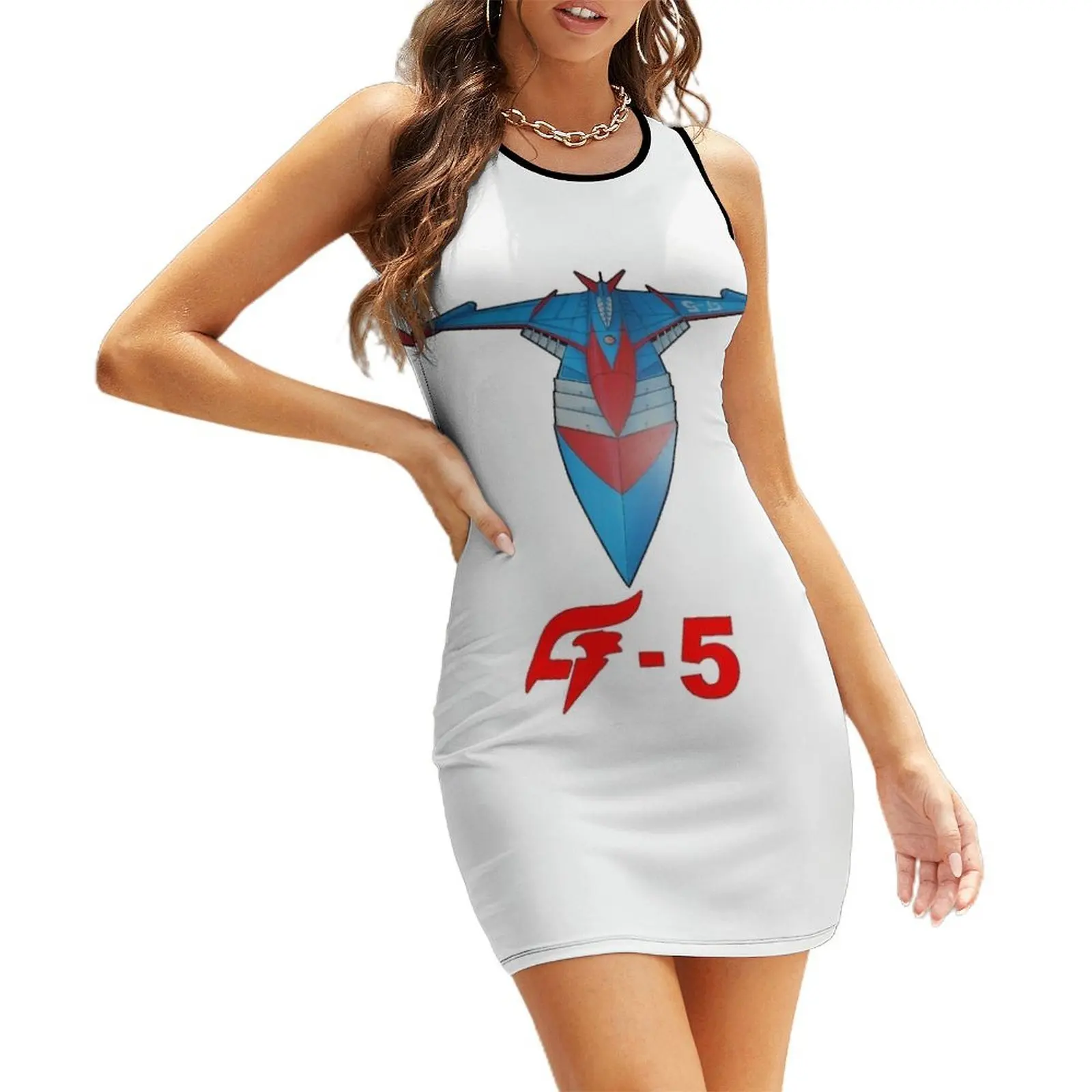 

Battle of the Planets & Gatchaman God Phoenix G-5 Sleeveless Sundress dress for women 2025 womens clothing