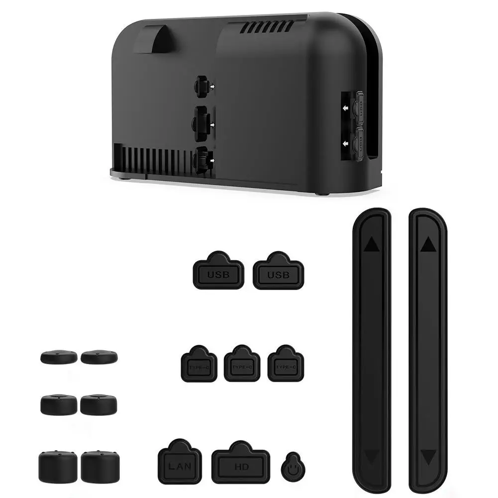 Cubierta protectora antipolvo para consola de juegos Switch 2, enchufes de puerto de silicona a prueba de polvo para Switch 2 NS 2, tapa de Joystick, accesorios para juegos B4D8