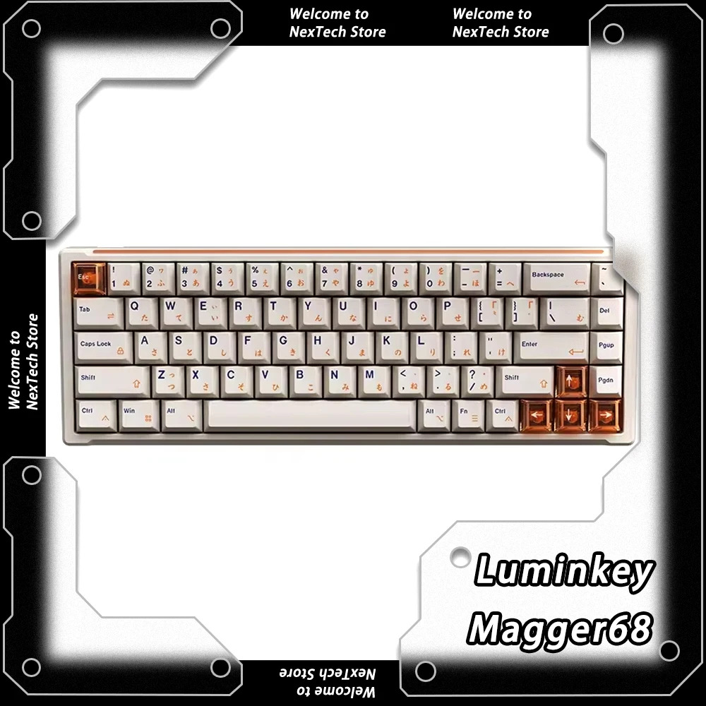 Luminkey Magger68 لوحة مفاتيح سلكية مغناطيسية 8k لوحة مفاتيح ميكانيكية قابلة للتبديل السريع تخصيص Rgb لملحقات ألعاب الرياضات الإلكترونية