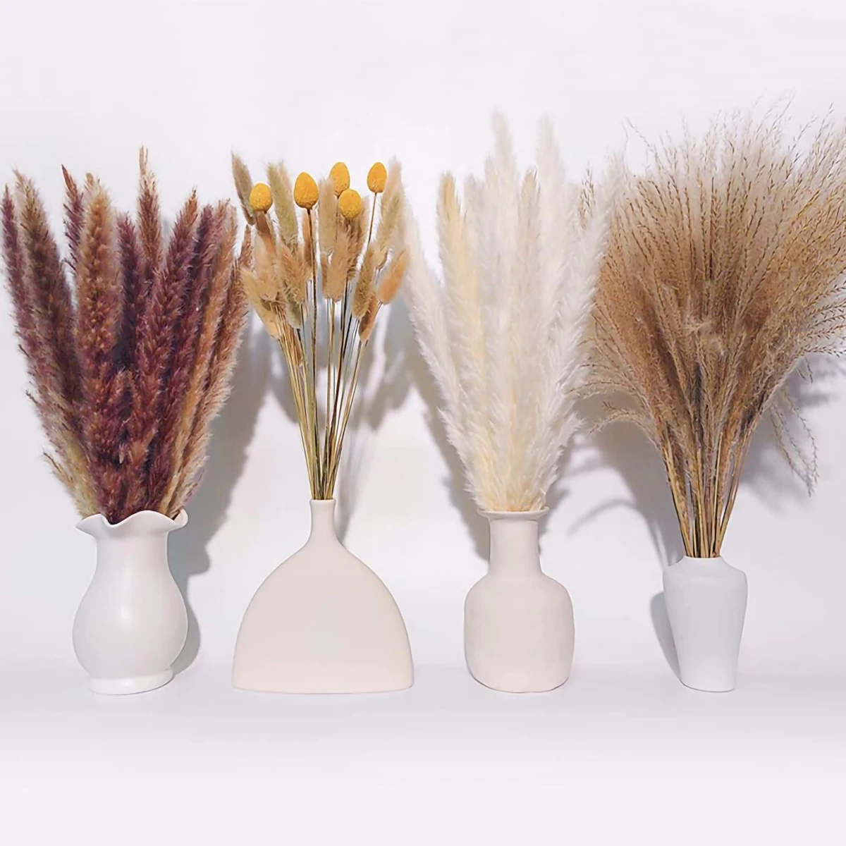 Dried Pampas Grass Bouquet Decor Boho Home Decor Dried Flowers for Wedding Floral Room Home Party Table Decorations Rustic Decor