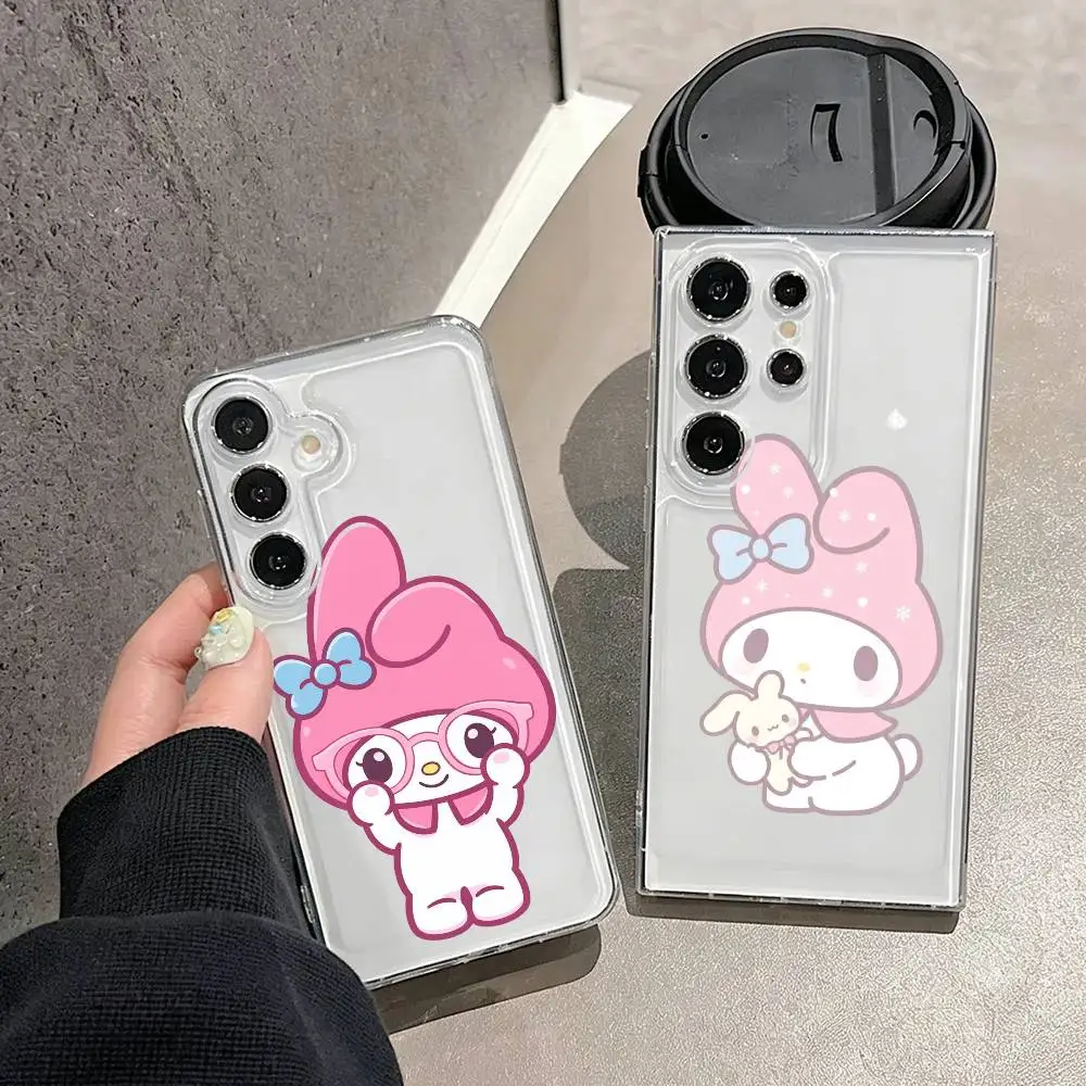 Cartoon My M-Melodys Girls Fave  Phone Case For Samsung S25,S24,S21,S22,S23,S30,Ultra,S20,Plus,Fe,Note,10,9,5G Transparent Cover