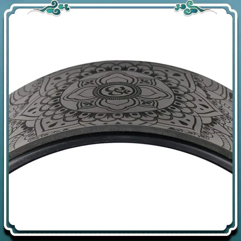 

Reliable Yoga Wheel Natural Yoga Auxiliary Wheel Massage Mandala Pattern Wheel Backbend Artifact Pilates Yoga Circle
