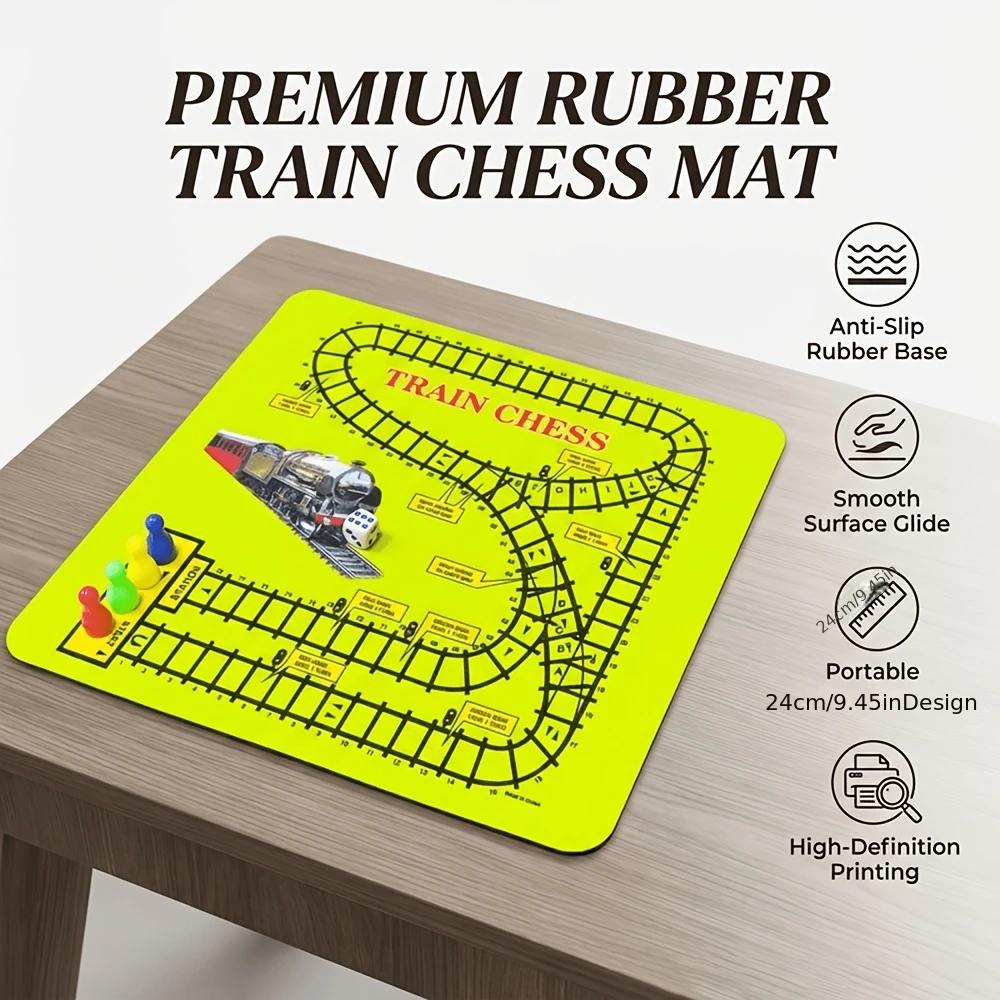 1 juego de mesa Ludo con temática de tren retro |   Diversión atemporal de mesa para adultos |   Juego Práctico para Reuniones y Viajes