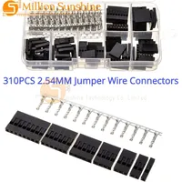 310Pcs/set 2.54mm Male+Female Dupont Wire Jumper Line Cable 1/2/3/4/5/6/8 Pin Header Connector Housing Electronic DIY Kit