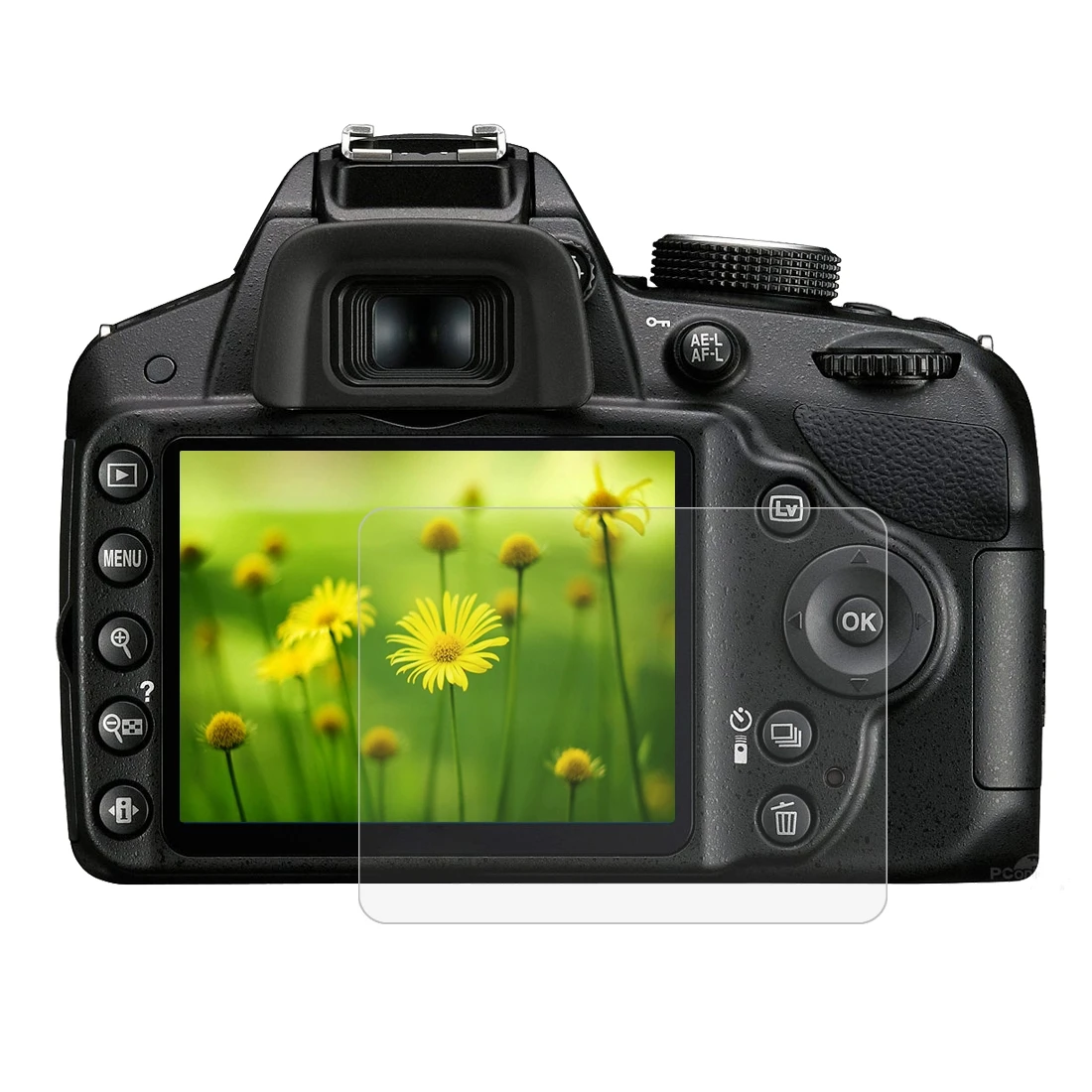PULUZ 2.5D 9H Tempered Glass Film LCD Screen Protector Camera Accessories for Nikon D3200