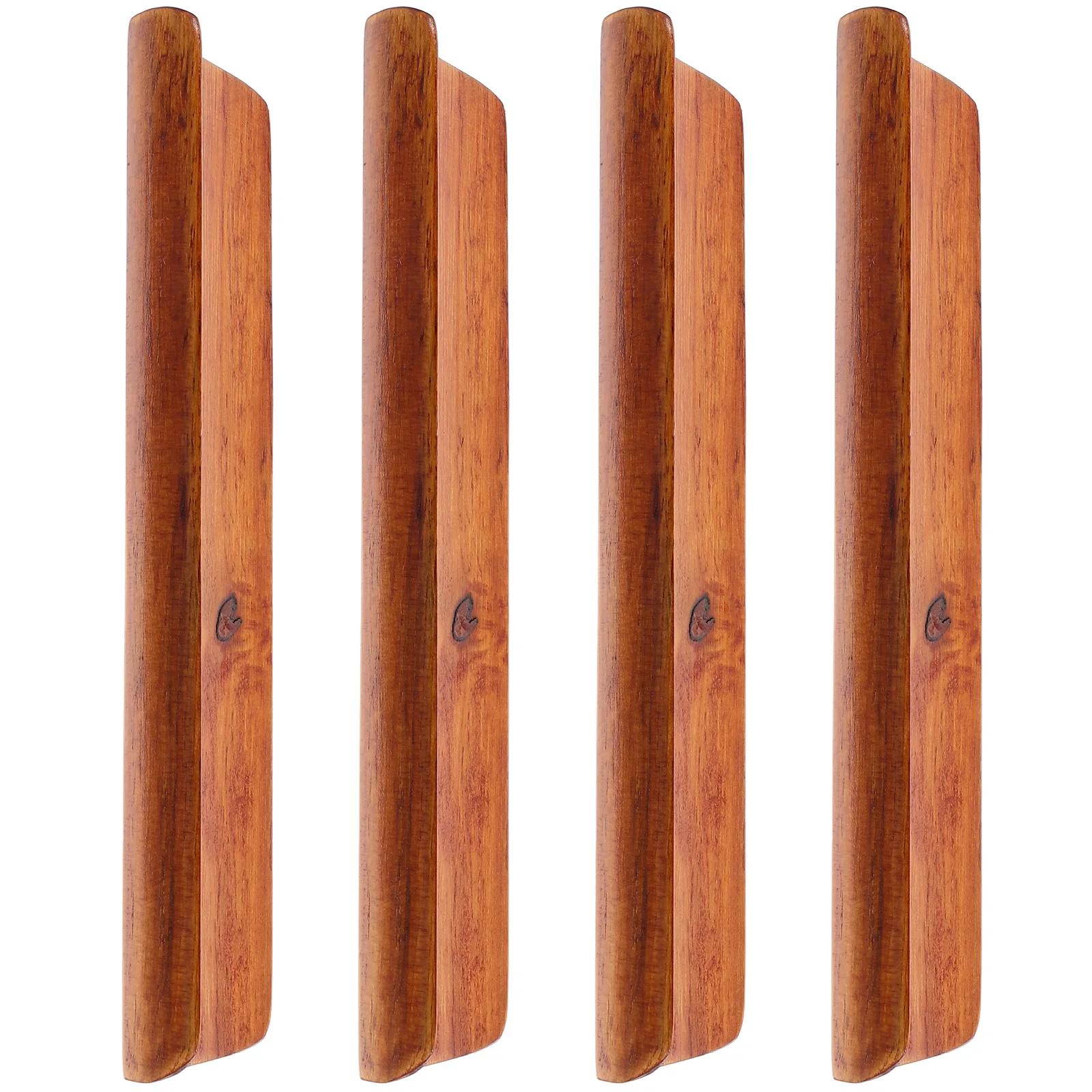 

4pcs Wooden Napkin Holder Sushi Plate Small Tray Spoon Rest Crafted Elegant Multifunctional Rectangular Kitchen Bar