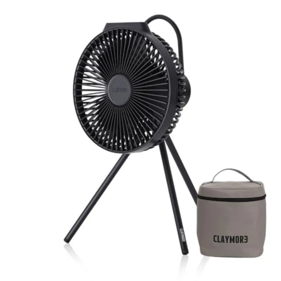 

V600+ Black Rechargeable Portable Fan 7, 800mAh Battery, 4-Speed BLDC Ultra-Quiet Air Circulator USB-C Charging 32 Hrs Runtime