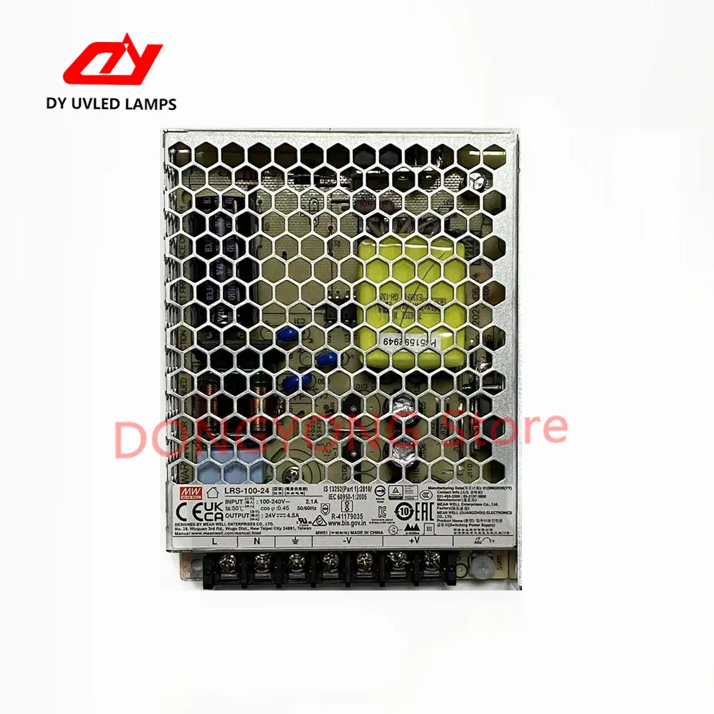 

LRS-100-24 LED Driver 24V 4.5A Metal Case Box Power Adapter Supply UV Light Power Constant power Mode LED Driver