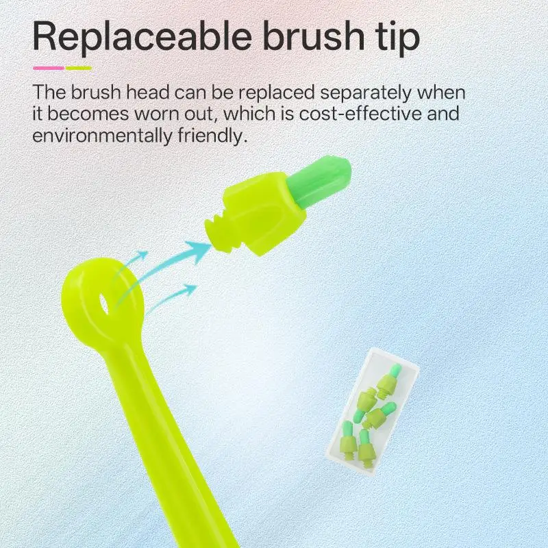 Interdental Brush Single-Beam Soft Teeth With Replacement Head Cleaning Toothbrush Oral Care Tool Small Head Soft Hair Implant