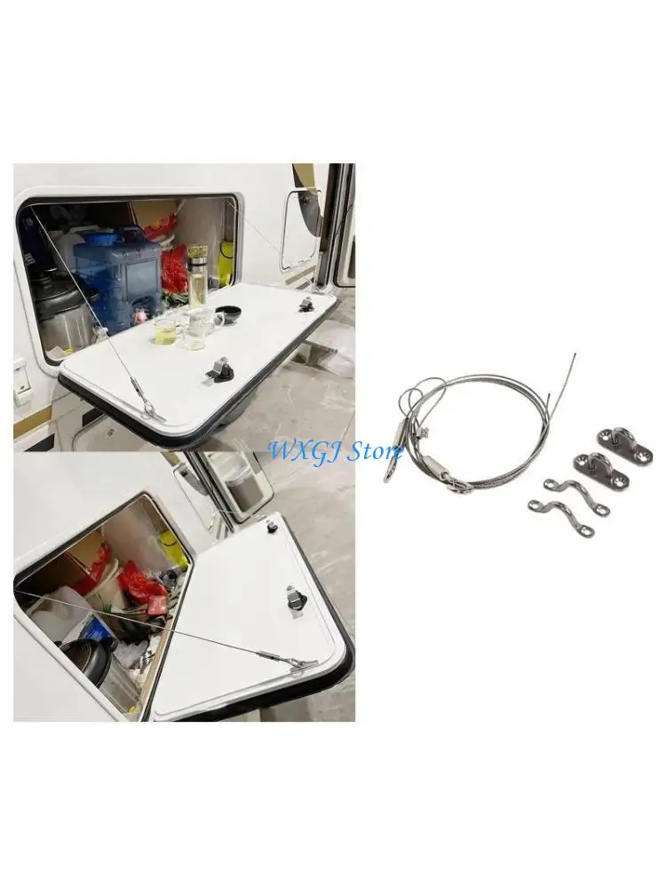 

37JE 304 Stainless Steel Material Adjustable Length RV Hatchdoor Wire Pull Ropeo
