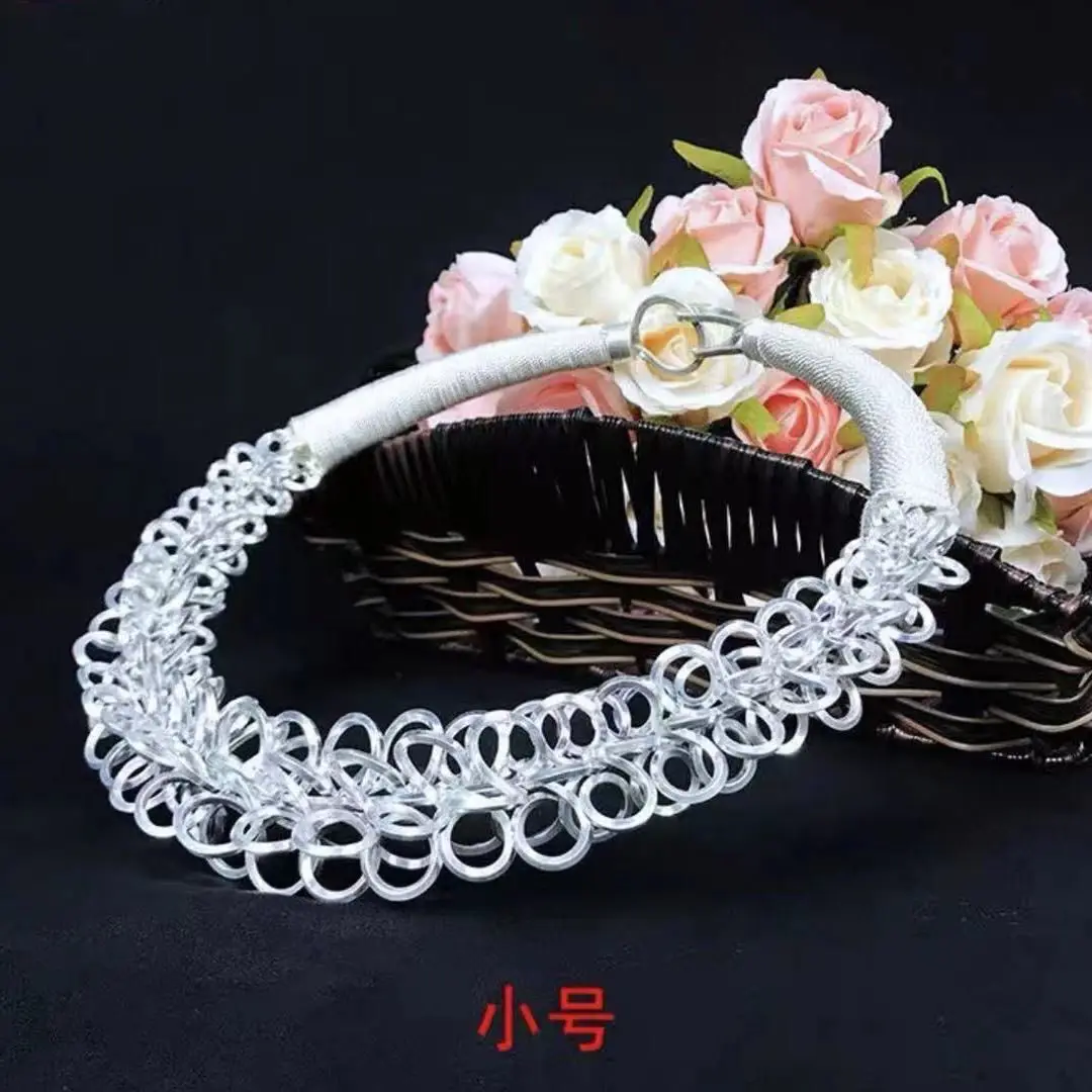 Nieuwe Guizhou Miao en Dong zilveren kettingaccessoires voor vrouwelijke etnische minderheidsdansvoorstelling met puur handgemaakt