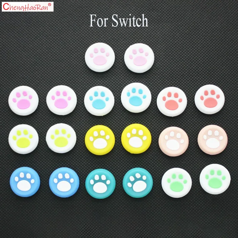 2PCS Cute Cat Paw Shaped Silicone Joystick Cap For PS4 PS5 XBOX ONE Switch Pror Handle Anti Slip Protective Cap