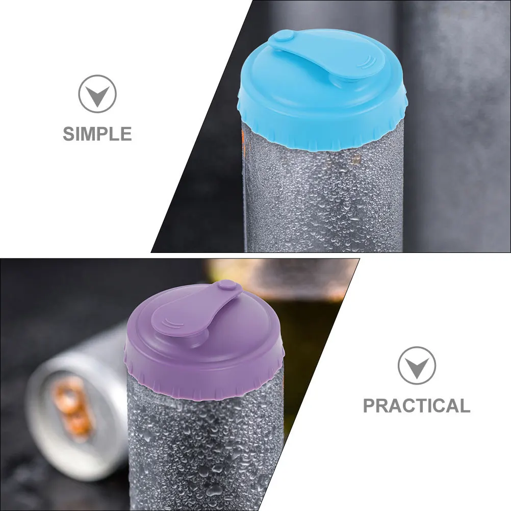 

4Pcs Silicone Soda Can Covers Reusable Leakproof Drink Lids Protective Can Caps Dustproof Beverage Sealers Silicone Cup Lids