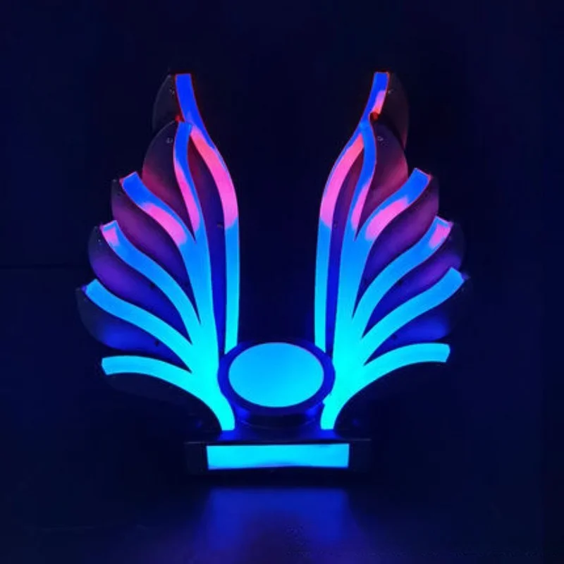 Acrylic Wine Rack LED Variable Lighting Display Stand Creative Design Display Drinks Stand Luxury Fashion Peacock Design Barware