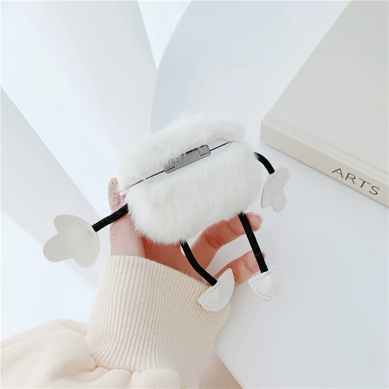 Cute Black White Coal Balls Case for AirPods 4 Airpod 1 2 3 Pro Pro2  Bluetooth Earbuds Charging Box Protective Earphone Cover