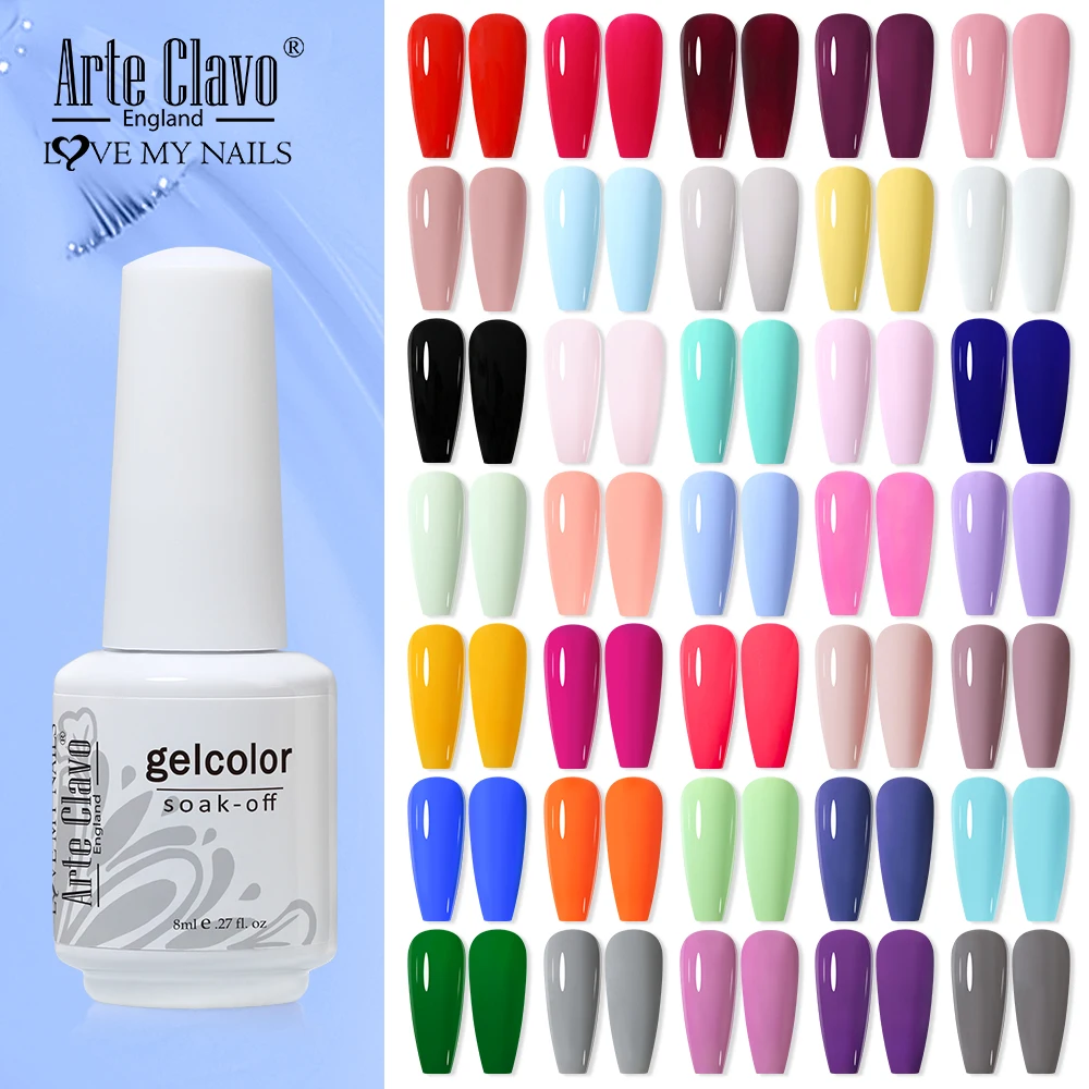 آرتي كلافو جل طلاء الأظافر الصيف اللون 8 مللي ورنيش شبه دائم نقع قبالة الأشعة فوق البنفسجية LED طويلة الأمد مسمار الفن هلام الورنيش لوازم