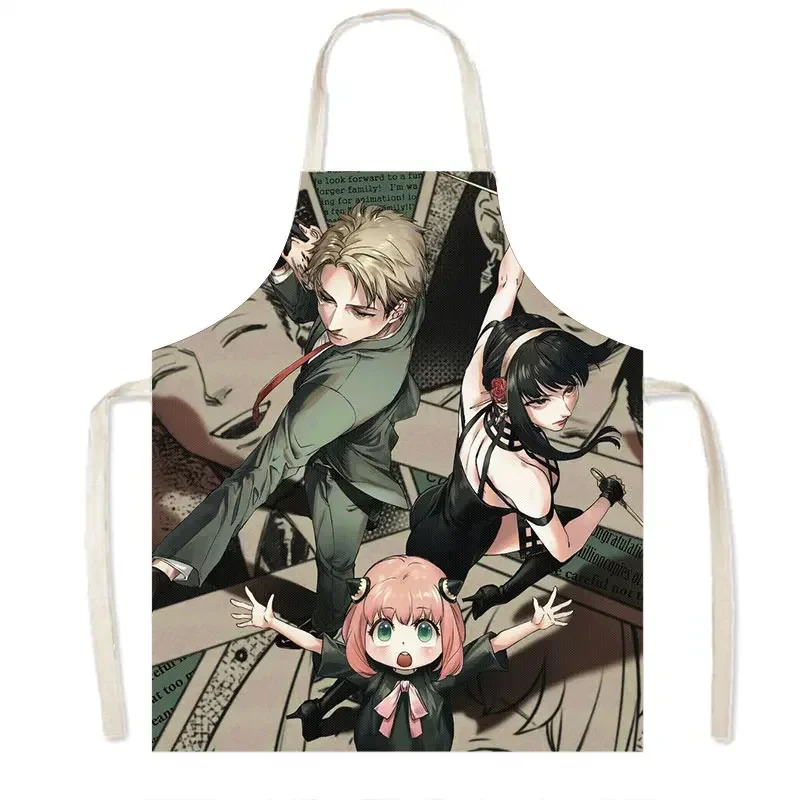 Spy X Family Anime tabliers de cuisine Anya Forger nettoyage ménager tablier pour Salons de manucure barbier Restaurant serveur tablier de cuisine