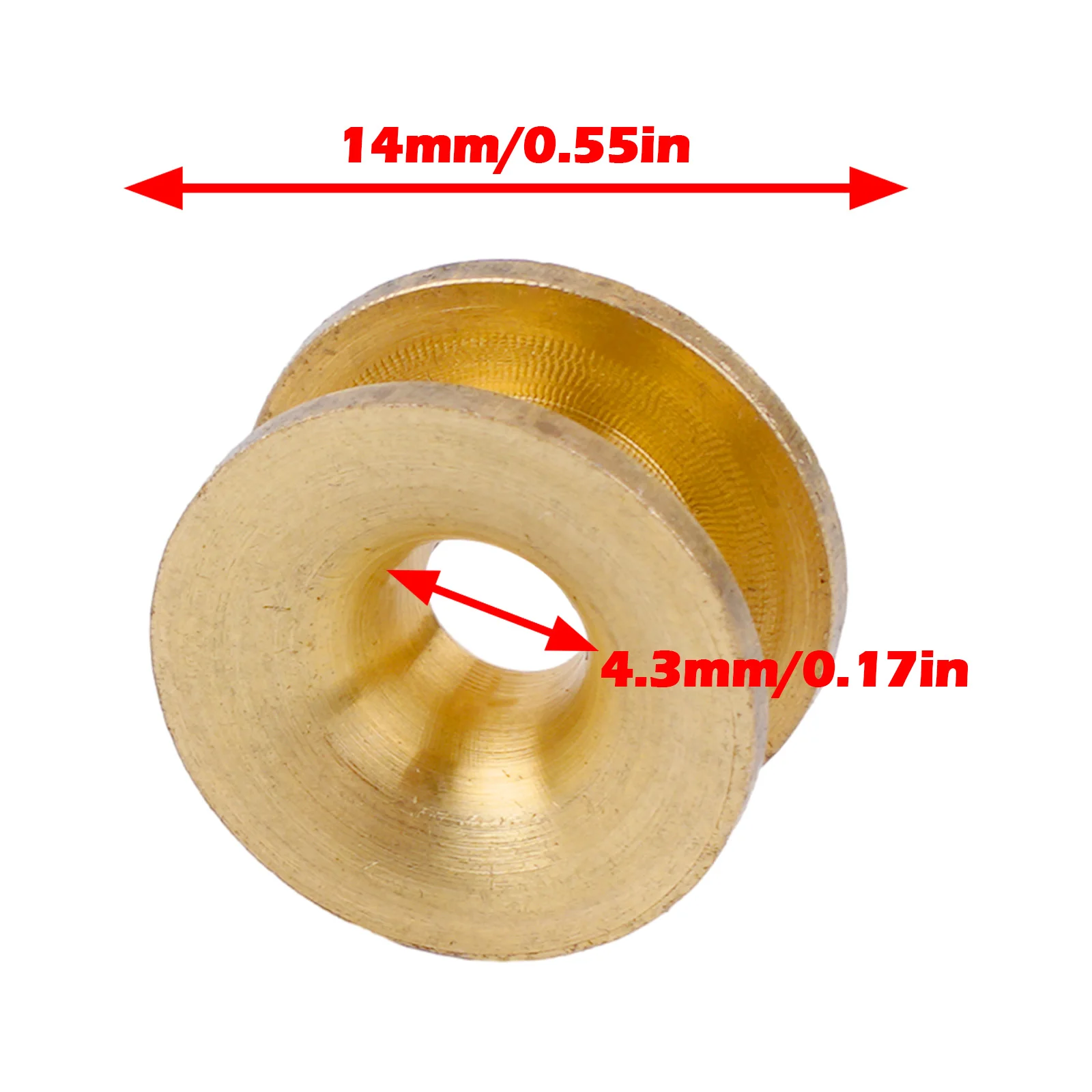Agujero de cabeza de 4,3mm/0,17 pulgadas, 14mm/0,55 pulgadas, 4,3mm/0,17 pulgadas, 14mm/0,55 pulgadas, 10 piezas