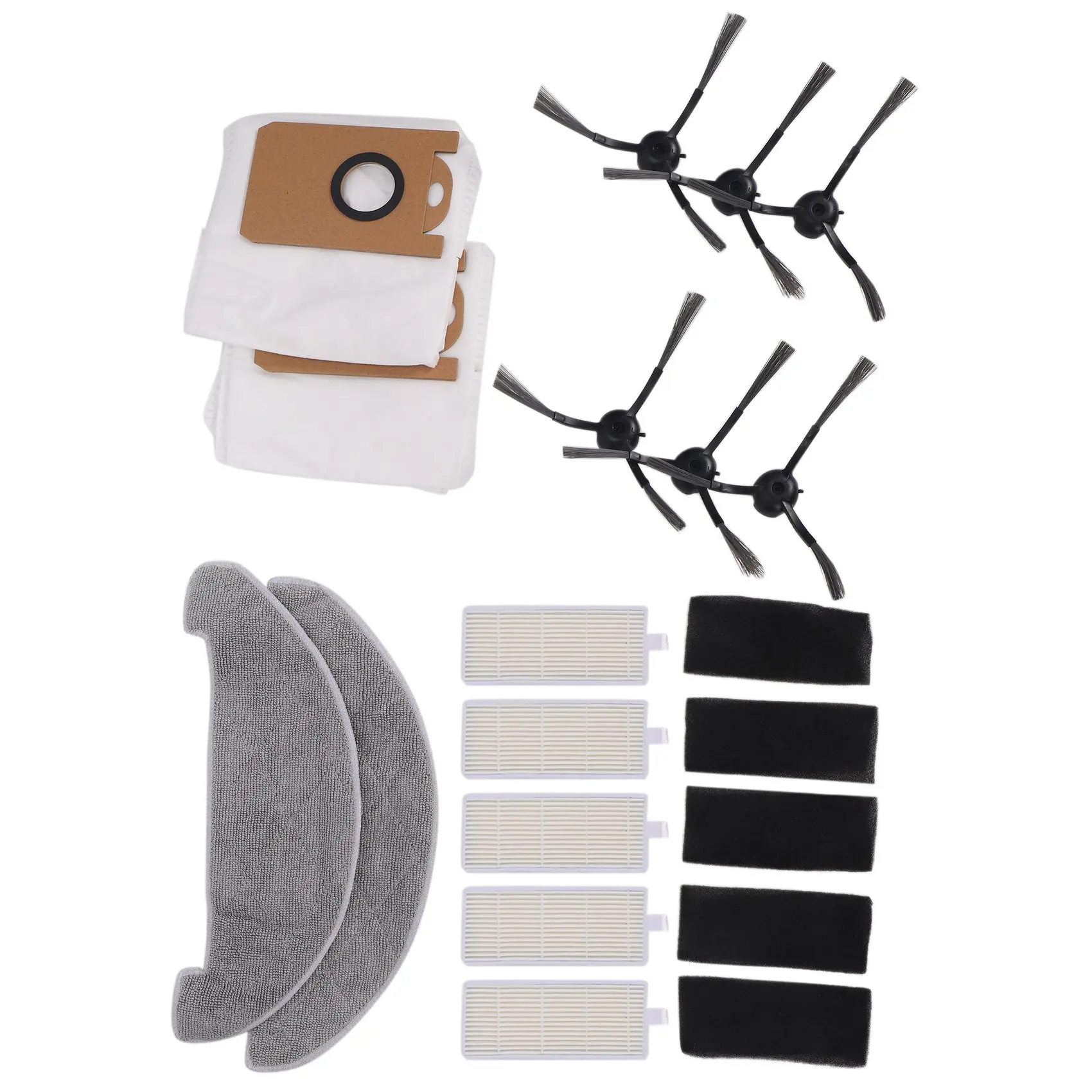 

T98C-15 Pack Dust Bags Mops Side Brushes Sets For Xiaomi Viomi S9 Robot Vacuum Cleaner Spare Parts