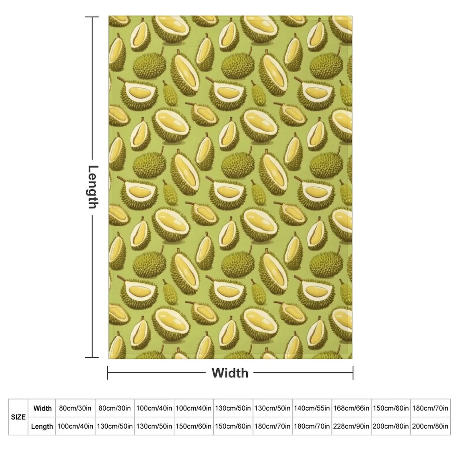 Durian lover Throw Blanket Soft Nap Blankets