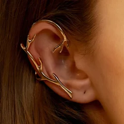 2021 New Women's EarringsSimple Tree Branch Ear Hanging Surround Auricle Stud Fashion No Piercing Earrings Wedding Jewelry Gift