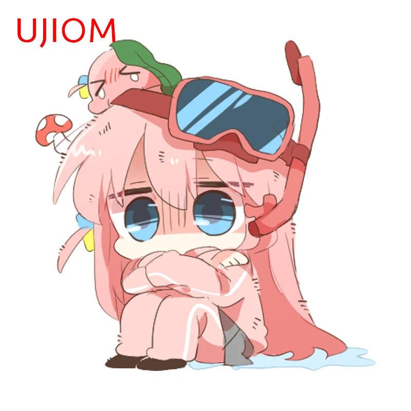 UJIOM Gotoh Hitori Anime Character Wall Sticker Popular Fancy Vinyl Decal Waterproof Functional Kitchen Cupboard Decoration