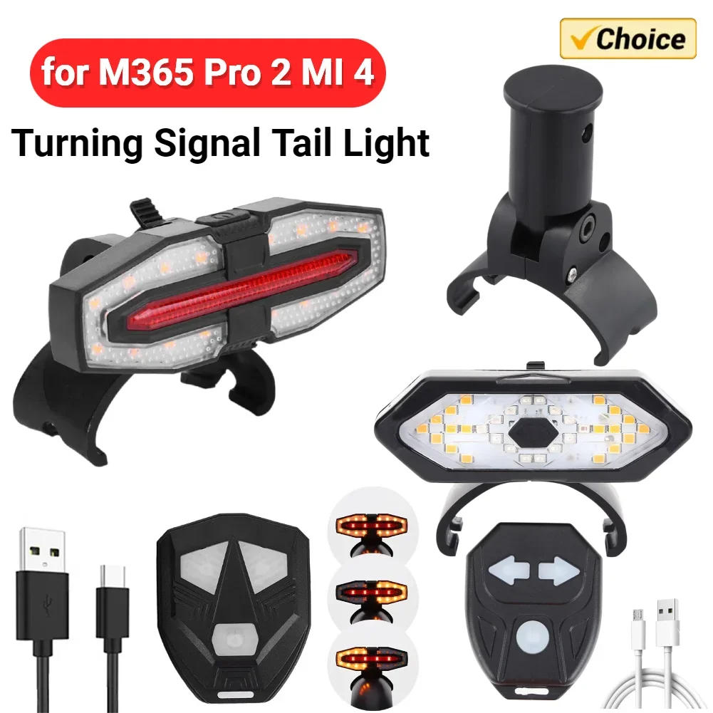 Blinker-Sicherheitsleuchte, Rückleuchte, USB wiederaufladbar, intelligente kabellose Fernbedienung, Rückleuchte, wasserdicht, für M365 Pro 2 MI 4