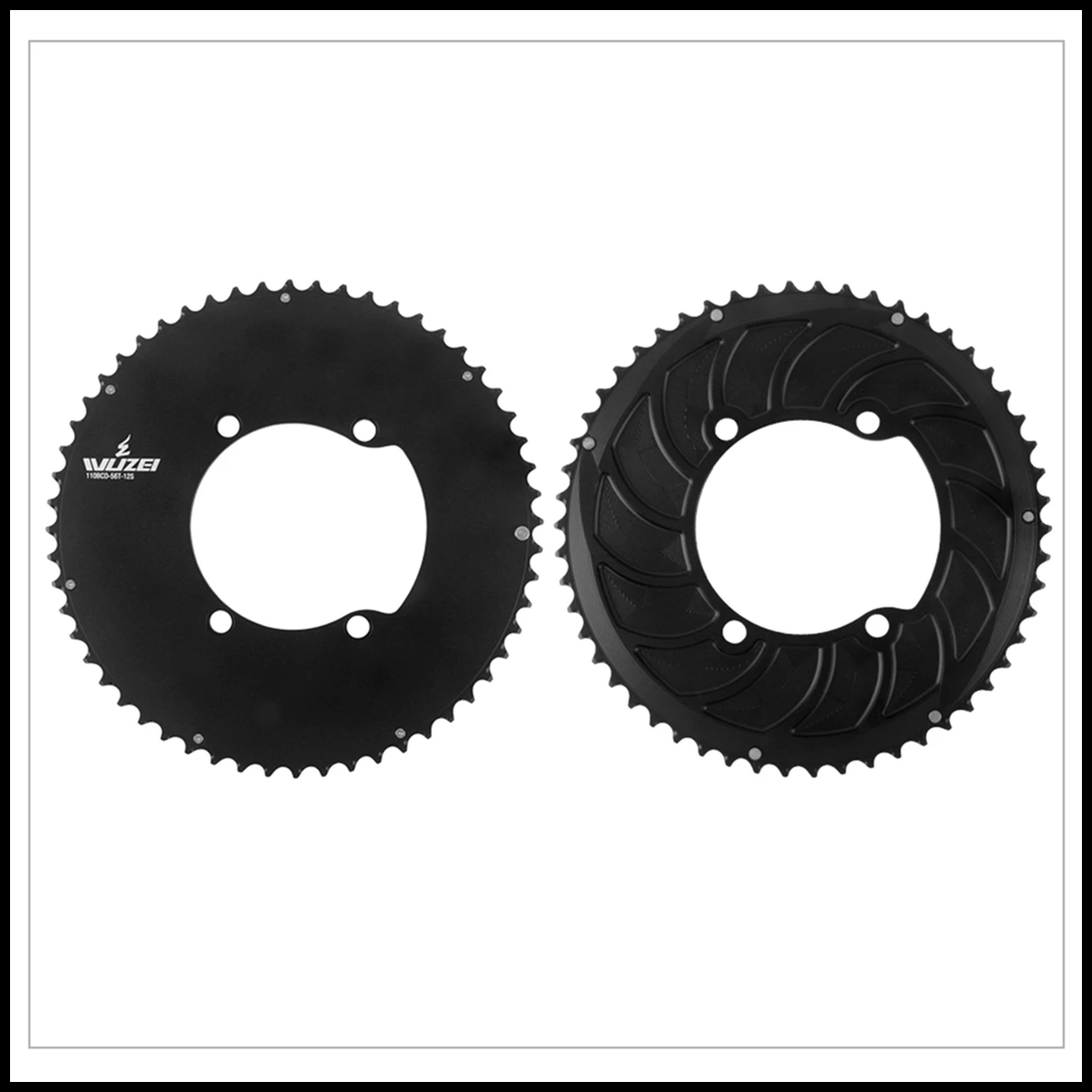 WUZEI 110BCD Rennrad Doppelkettenblatt 2x 10 11 12 Gang Fahrradkettenblatt für Shimano 105 5800 6800 DA9000 58/44T 56/42T – Detail 23