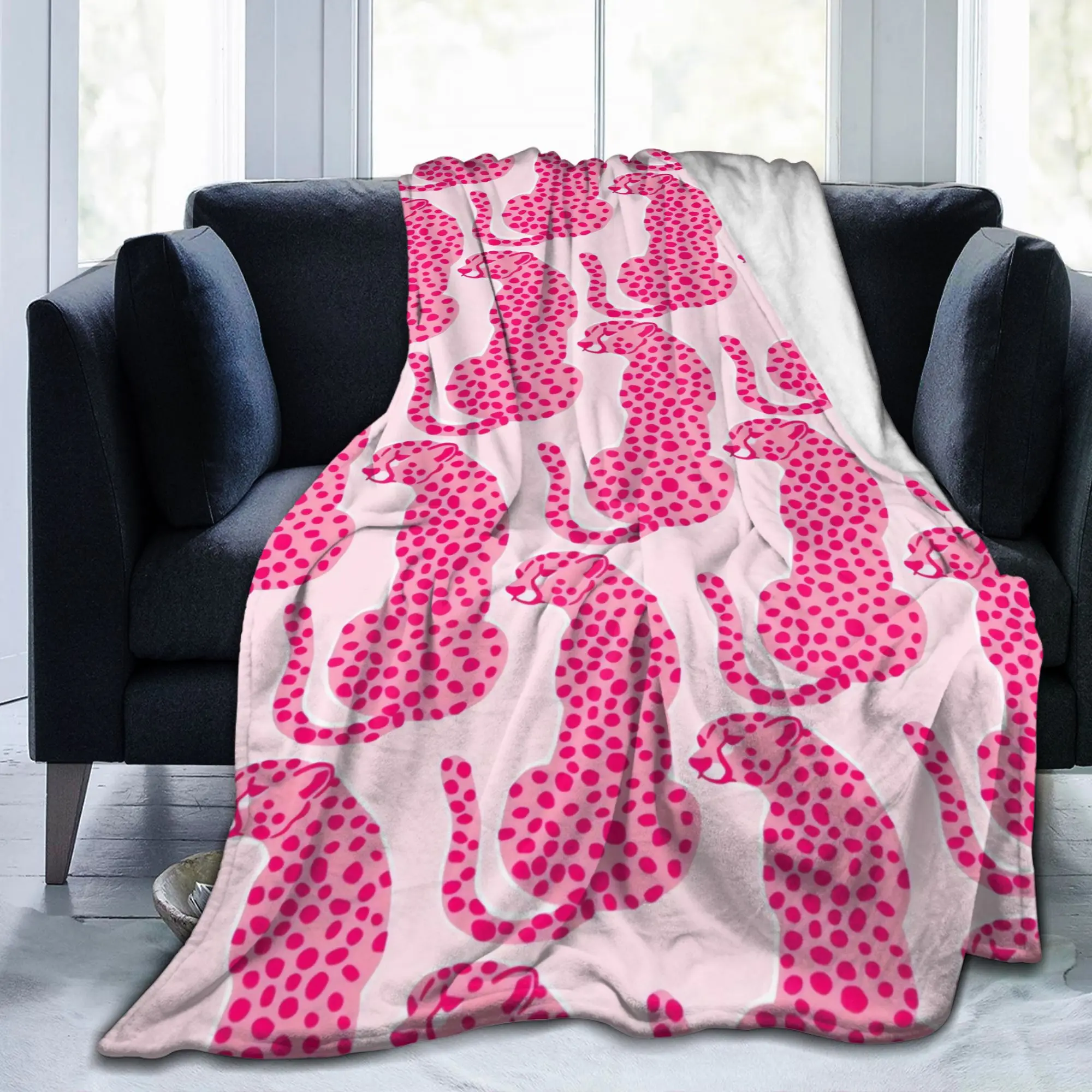 Jaguar Print Plush Blankets Boy Girl  Flannel Bedding Throws For Couch Chair Sofa Bed Warm Design Quality Bedspread Gift Idea