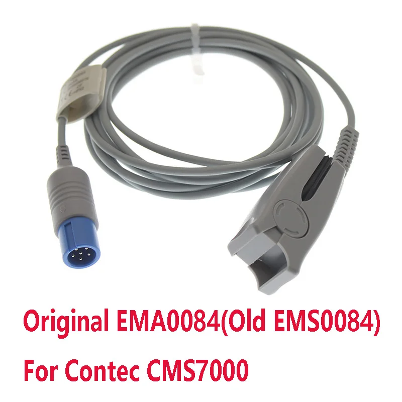 

Original EMA0084(Old EMS0084) Analog Adult Finger Clip Blood Oxygen Probe Spo2 Sensor Use For Contec CMS7000 Monitor,6Pin 3m.